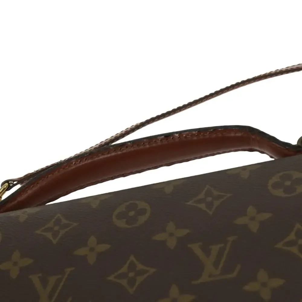 Louis Vuitton Monogram Porte Documents Bandouliere Business Bag Brown